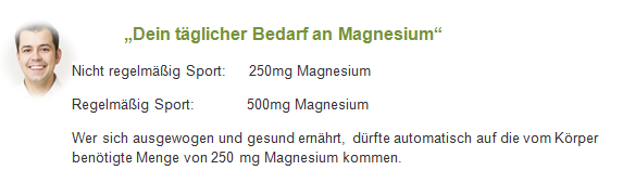 Dein täglicher Bedarf an Magnesium